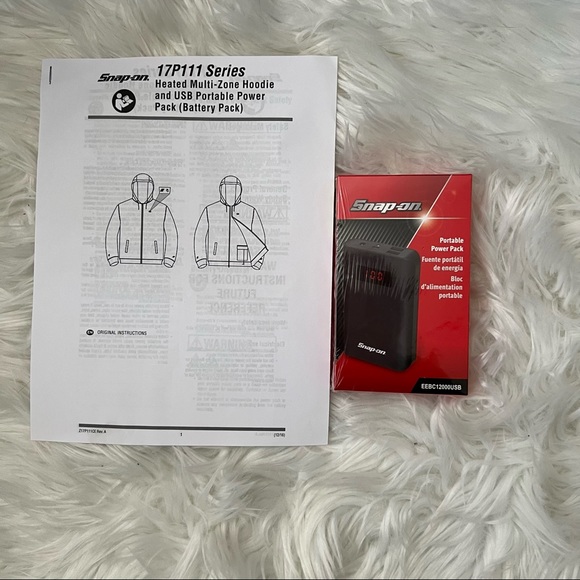 Snap on tools heated hoodie with power pack and instructions dark gray RARE - Picture 4 of 4
